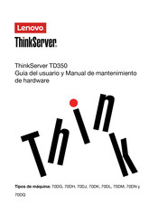 Lenovo ThinkServer 70DG Guía Del Usuario Y Manual De Mantenimiento De Hardware