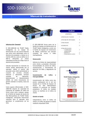 TELNET SDD-1000-SAE Manual De Instalación