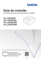 Brother HL-L3230CDN Guía De Consulta