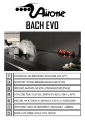 Airone BACH EVO Instrucciones Para El Uso, Mantenimiento E Instalacion