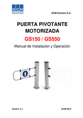 DCM SOLUTION GS550 Manual De Instalación Y Operación