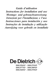 De Dietrich DHG560XP Instrucciones Para Instalación Y Uso