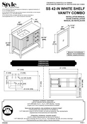 Style selections WESTBOURNE 42W COMBO Manual De Instalación