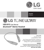 LG TONE ULTRA HBS-810 Manual De Instrucciones