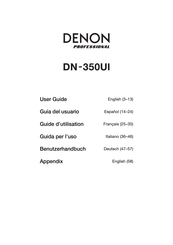 Denon Professional DN-350UI Guia Del Usuario