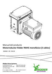 Ridder RW45 Manual Del Producto