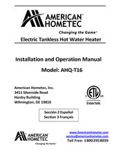 American Hometec AHQ-T16 Manual De Instrucciones