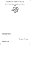 KALLISTA P19300 Manual De Instrucciones