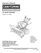 Craftsman professional 247.88848 Manual Del Operador