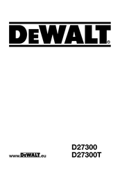 DeWalt D27300 Manual Del Usuario