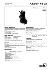 KSB Amarex N S 32 Manual De Instrucciones