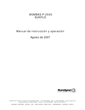 Sundyne SUNFLO P-2500 Manual De Instrucción Y Operación