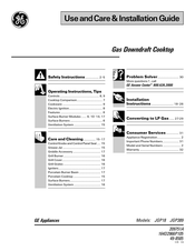 GE JGP389 Guía De Uso, Cuidado E Instalación