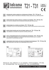 Telcoma Automations T21 Manual De Instrucciones