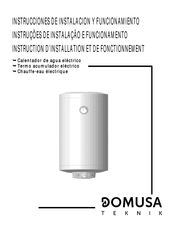 DOMUSA TEKNIK HIDRO 80 V Instrucciones De Instalación Y Funcionamiento