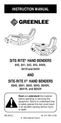 Greenlee SITE-RITE II 8842 Manual De Instrucciones