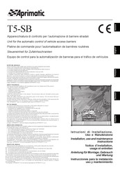 Aprimatic T5-SB Instrucciones Para La Instalación, Uso Y Mantenimiento