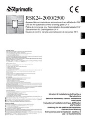 Aprimatic RSK24-2000 Instrucciones Para La Instalación Electrica, El Uso Y El Mantenimiento