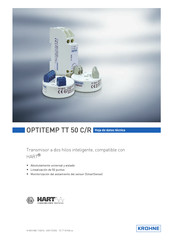 KROHNE OPTITEMP TT 50 R Hoja De Datos Técnica