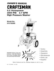 Craftsman 919.762500 Manual Del Operador