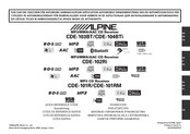 Alpine CDE-104BTi Guía De Referencia Rápida