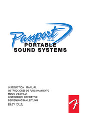 Fender Passport PD-150 t Instrucciones De Funcionamiento