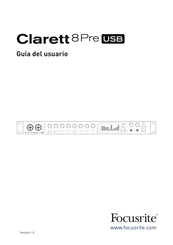 Focusrite Clarett 8 Pre USB Guia Del Usuario