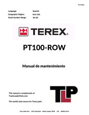 Terex PT100-ROW Manual De Mantenimiento