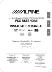 Alpine PKG-RSE3HDMI Manual De Instalación