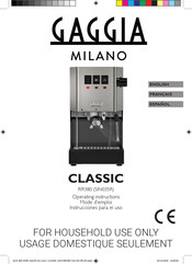 Gaggia Milano CLASSIC Instrucciones Para El Uso