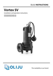 OLIJU Vortex SV Instrucciones De Instalación Y Funcionamiento