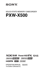 Sony PXW-X500 Manual Del Usuario