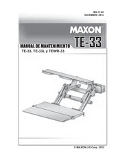 Maxon TE-33 Manual De Mantenimiento