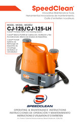 SpeedClean CJ-125 Instrucciones De Operacion Y Mantenimiento