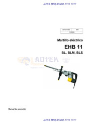 Autek EHB 11 Manual De Operación