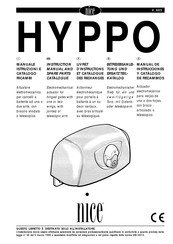 Nice HYPPO HY 7005 Manual De Instrucciones Y Catálogo De Recambios