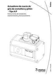 MESTO Mapag F Instrucciones De Instalacion, Mantenimiento Y Funcionamiento