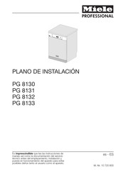 Miele professional PG 8130 Plano De Instalación