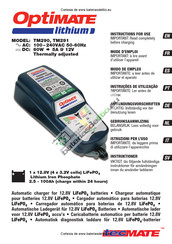 Optimate LITHIUM TM291 Modo De Empleo