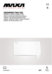 MAXA GRIMPER FAN VSL Serie Manual De Instalacion Y Uso