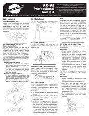 Parktool PK-65 Manual Del Usuario