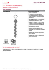 Hilti Kwik HUS Descripción Del Producto