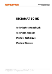 Dictator DICTAMAT 25 N Manual Tecnico