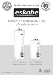 Eskabe FTT TQUE 100 M Manual De Instalación, Uso Y Mantenimiento