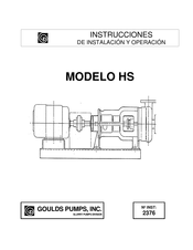 Goulds Pumps HS Serie Instrucciones De Instalación Y  Operación