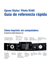Epson Stylus Photo R340 Guía De Referencia Rápida