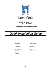 LevelOne WBR-6003 Guía De Instalación Rápida