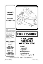 Craftsman 113.177745 El Manual Del Propietario