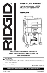 RIDGID WD7000 Manual Del Operador