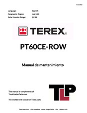 Terex PT60CE-ROW Manual De Mantenimiento